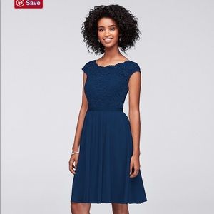 David’s Bridal short lace cocktail dress